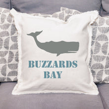 Load image into Gallery viewer, Personalized Whale Two Line Text Square Pillow
