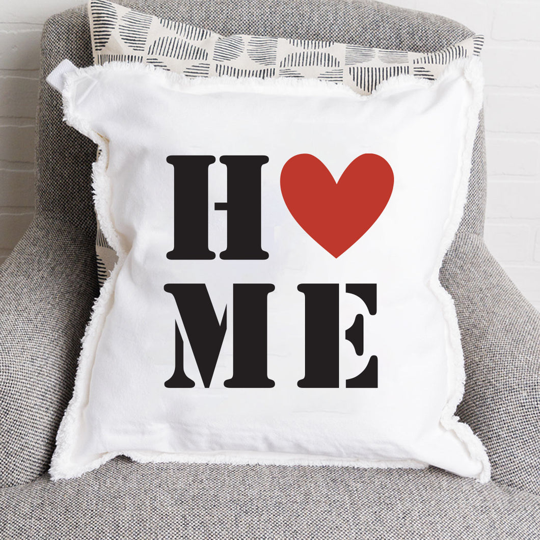 Personalized Home Heart Square Pillow