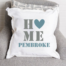 Load image into Gallery viewer, Personalized Home Heart One Line Text Square Pillow
