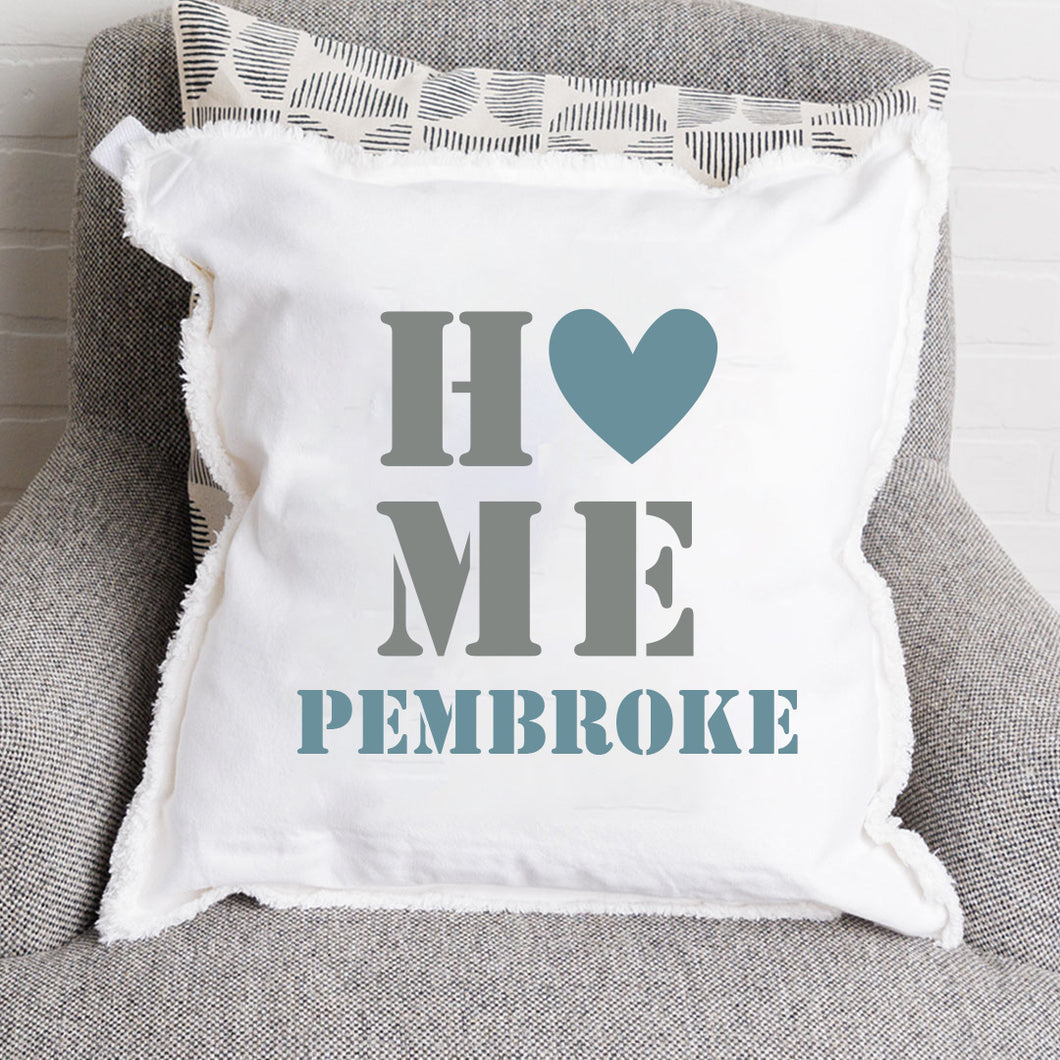 Personalized Home Heart One Line Text Square Pillow