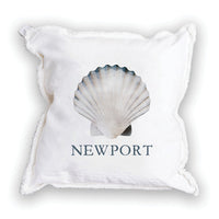 Watercolor Shell Personalized Square Pillow