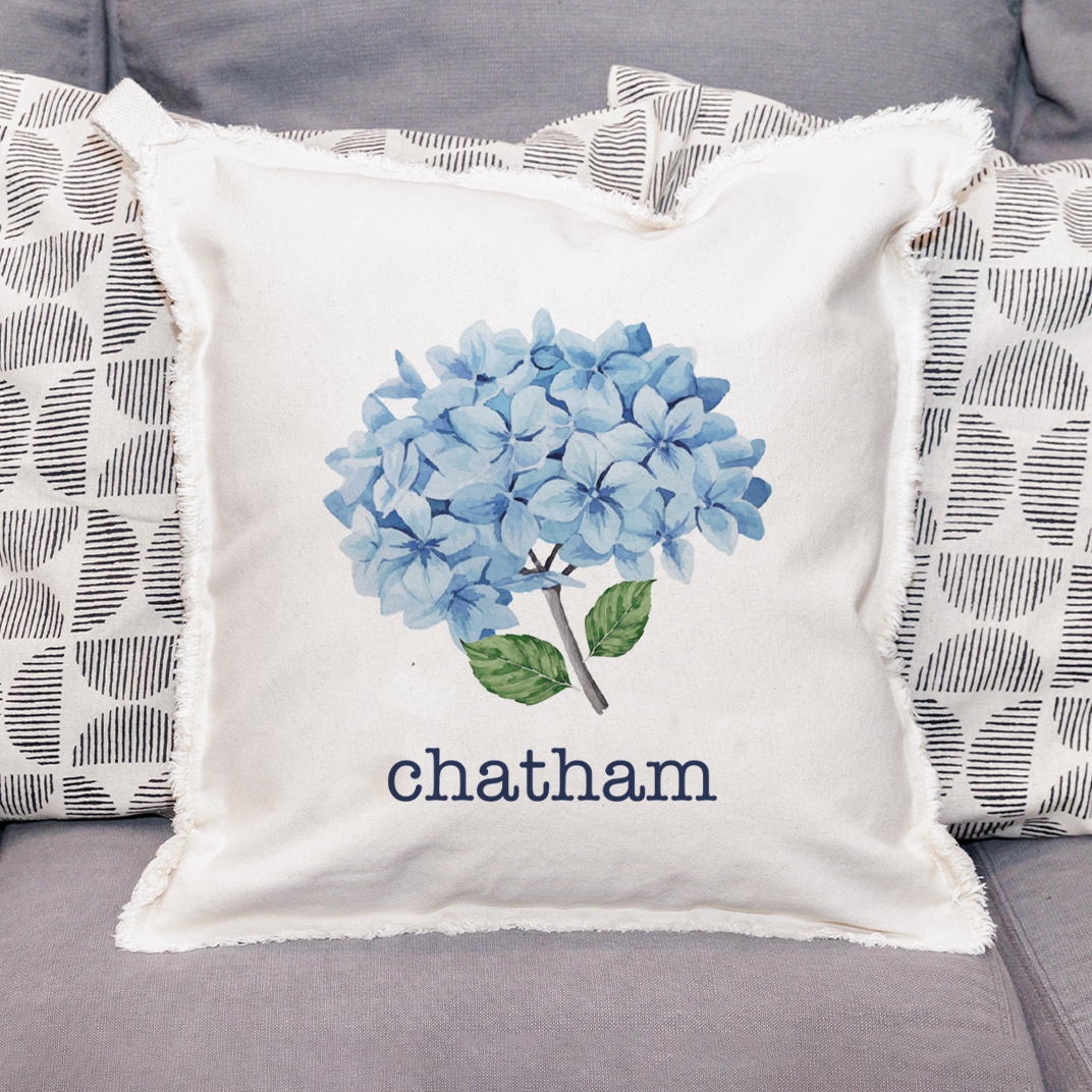 personalized-endless-summer-hydrangea-square-pillow