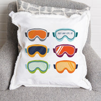 Ski Goggle Vibes Personalized Square Pillow