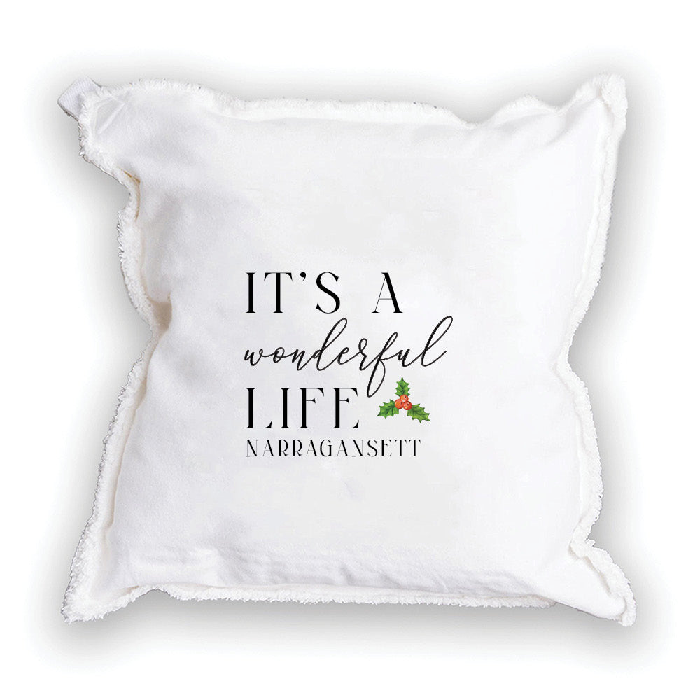 It's a Wonderful Life  Personalized Square Pillow