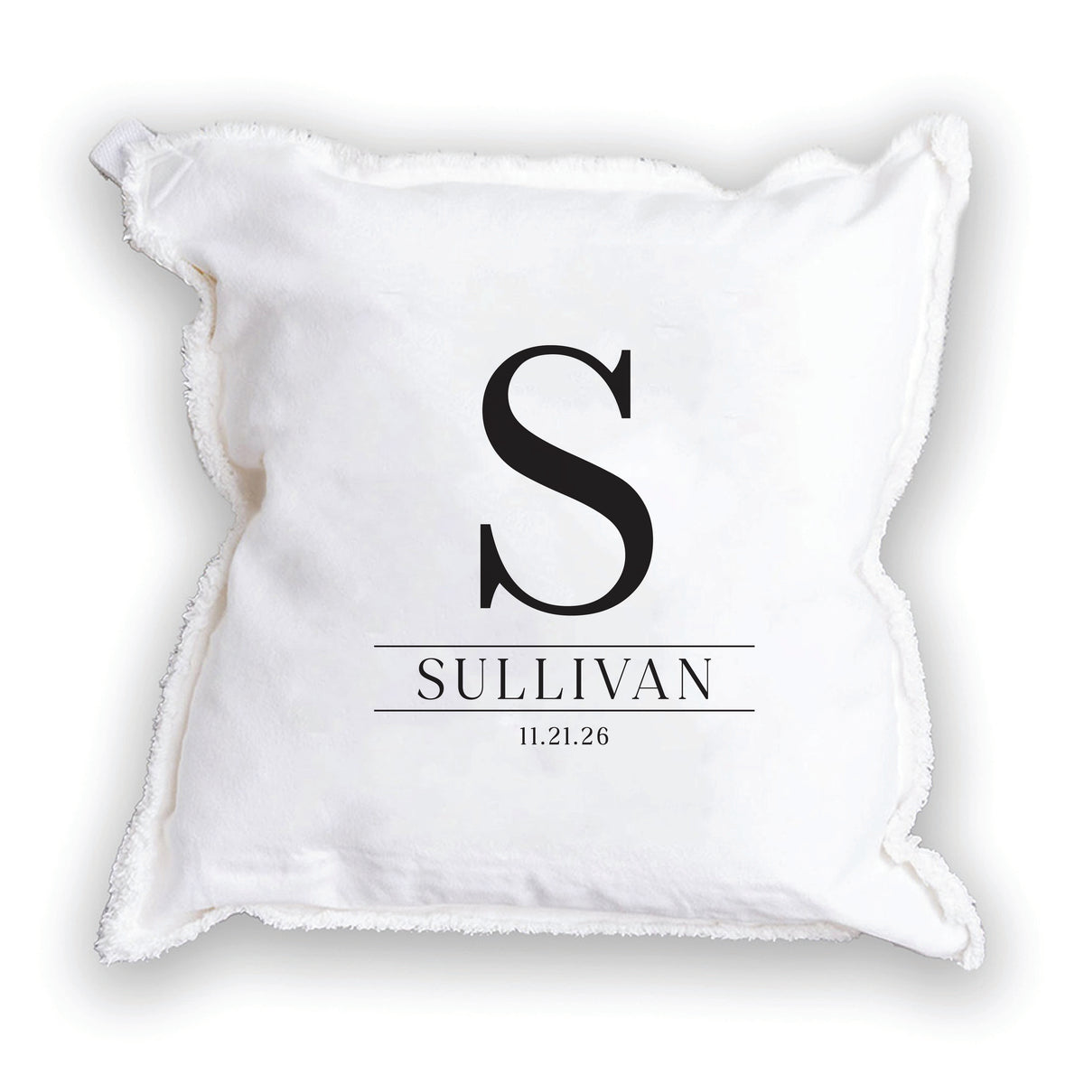 Initial Personalized Square Pillow