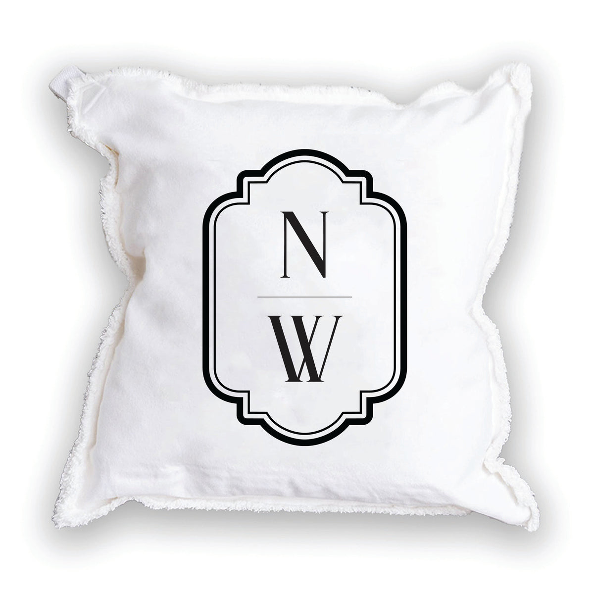 Initials Vertical Personalized Square Pillow