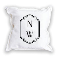Initials Vertical Personalized Square Pillow