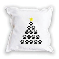 Paw Print Tree Square Pillow
