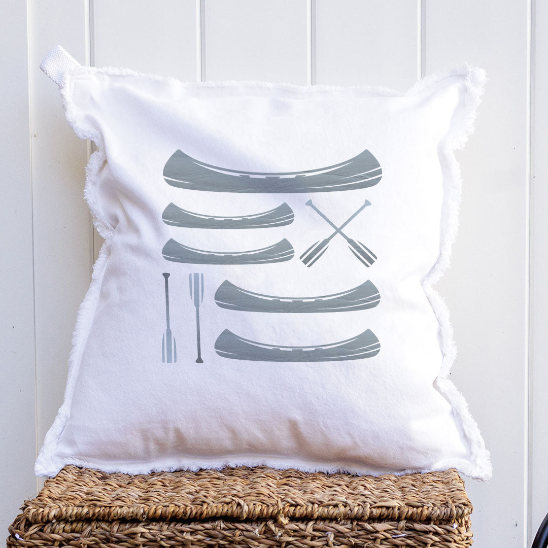 Vintage Canoes Square Pillow