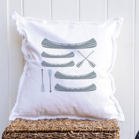 Vintage Canoes Square Pillow