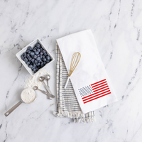 American Flag Rustic Marlin Tea Towel