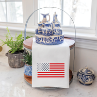 American Flag Rustic Marlin Tea Towel
