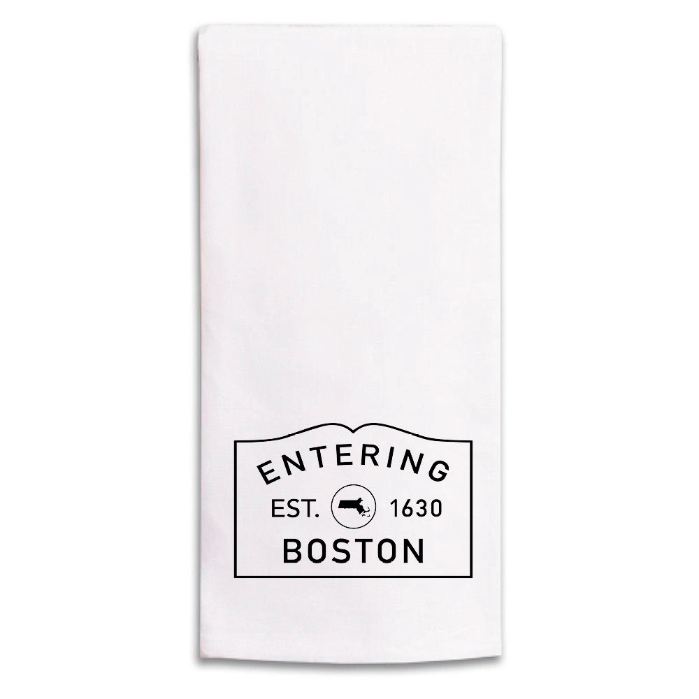 Entering Boston Tea Towel