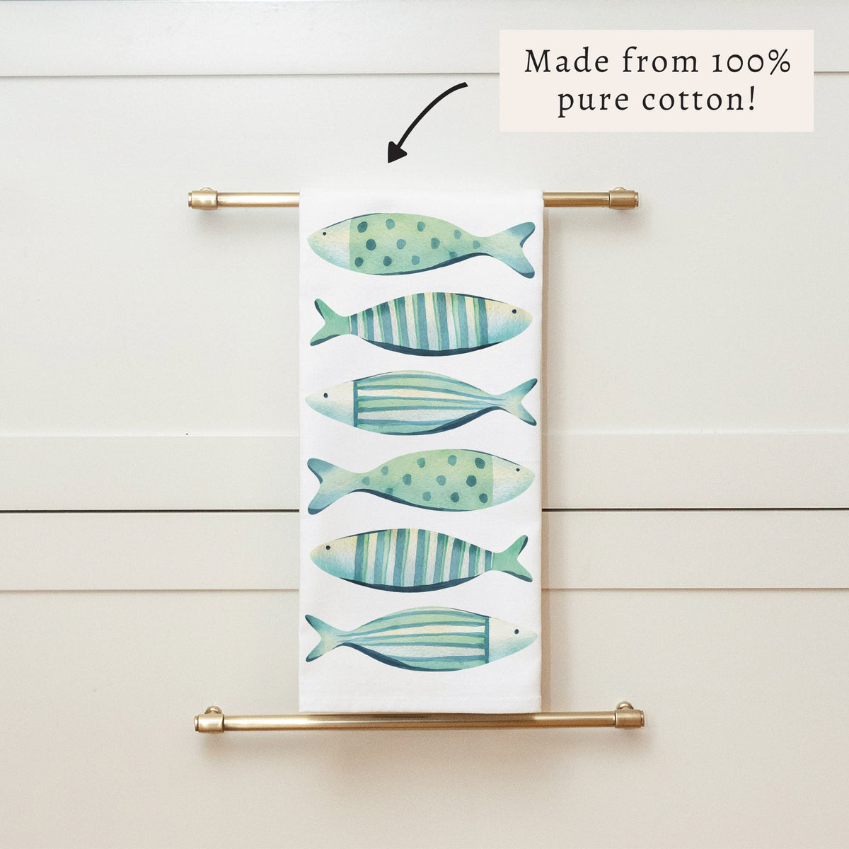 Coastal Fish Tea Towel