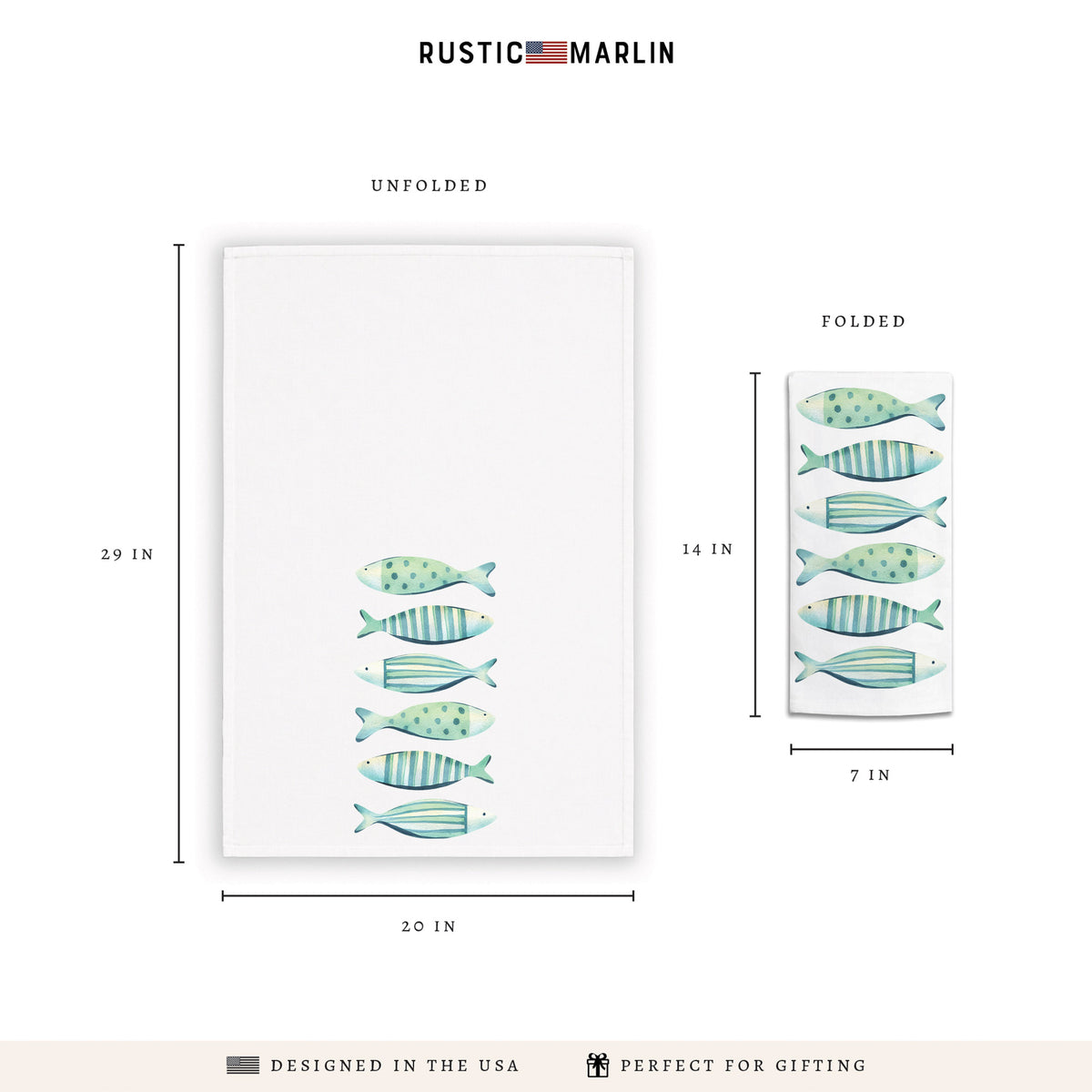 Coastal Fish Tea Towel
