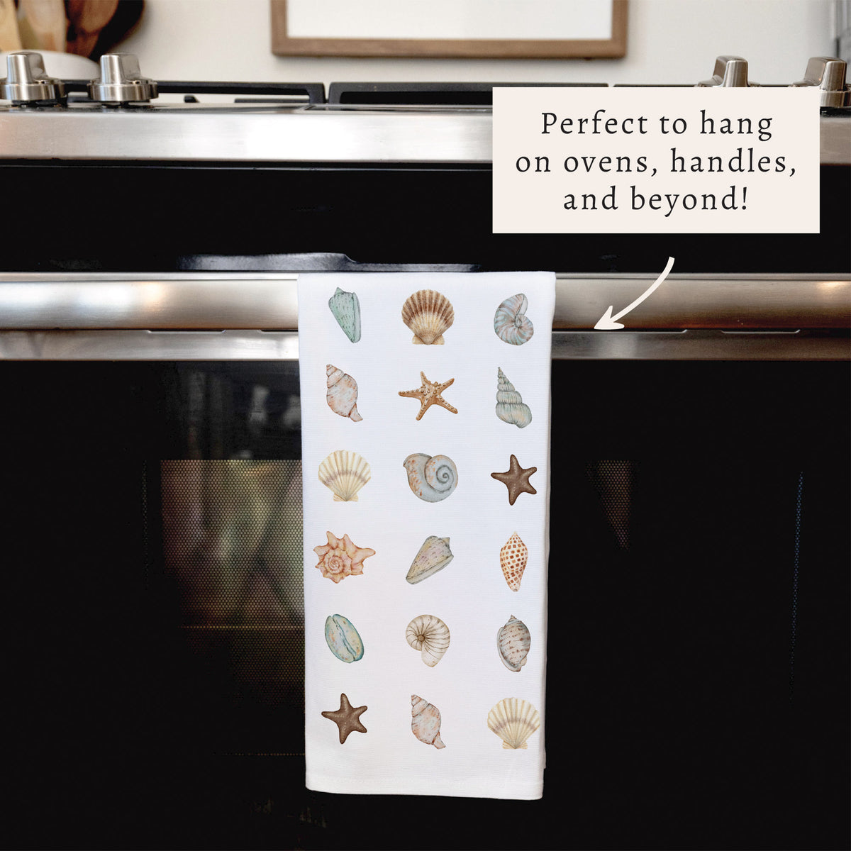 Shell Icons Tea Towel
