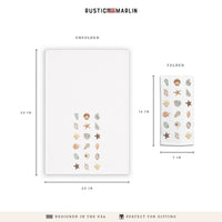 Shell Icons Tea Towel