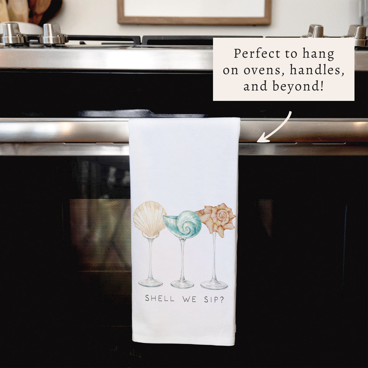 Shell We Sip Tea Towel