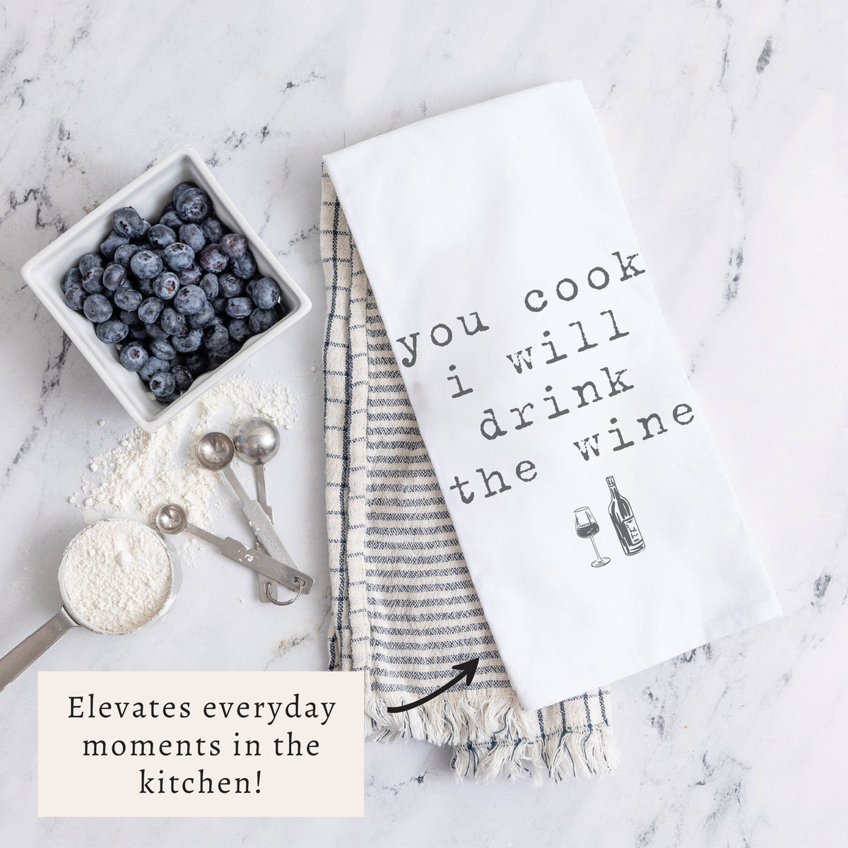 You Cook I Will Drink The Wine Tea Towel
