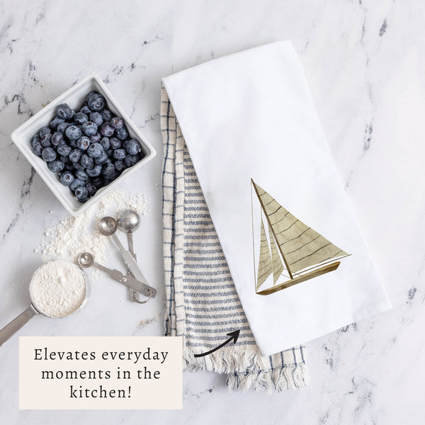 Sailboat Tea Towel