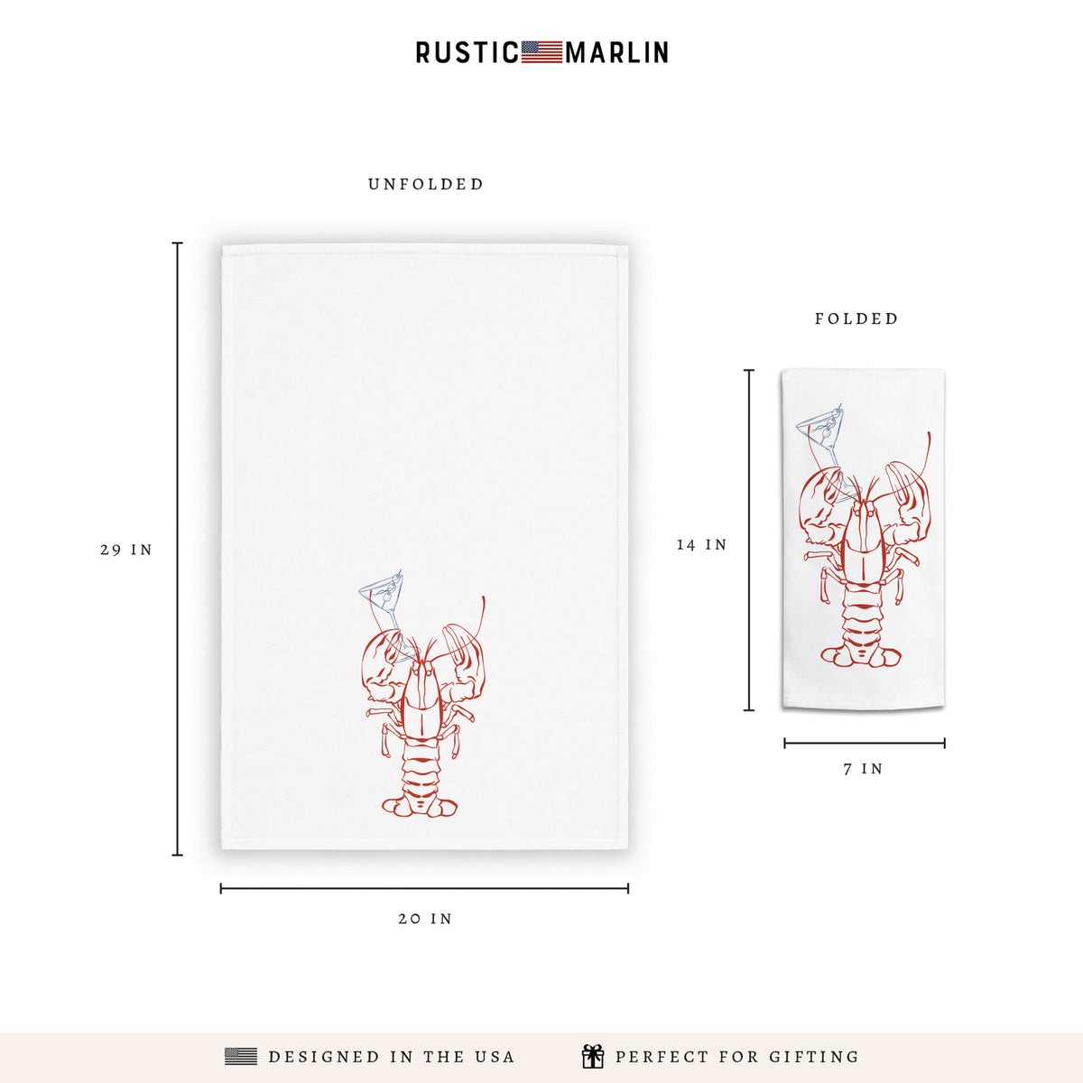 Lobster Martini Tea Towel