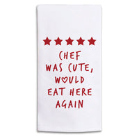Chef Was Cute Tea Towel