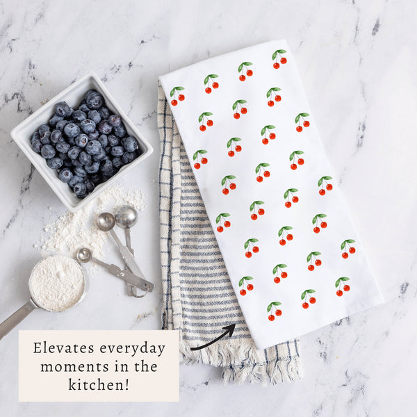 Cherries Tea Towel