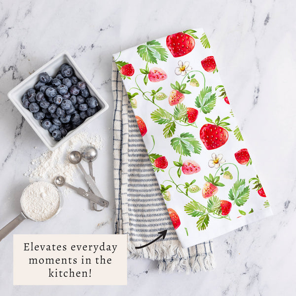 Strawberries Tea Towel