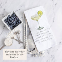Protein Shake Margarita Tea Towel