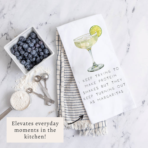 Protein Shake Margarita Tea Towel
