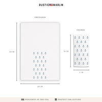Anchor Pattern Tea Towel