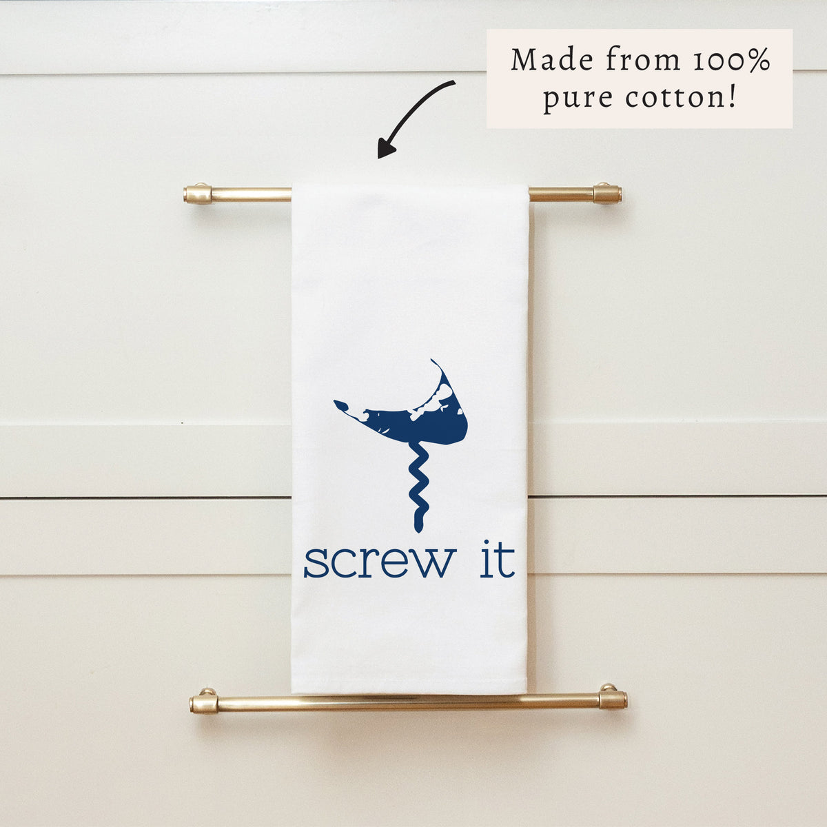 Nantucket Screw It Tea Towel