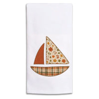 Fall Sailboat Tea Towel