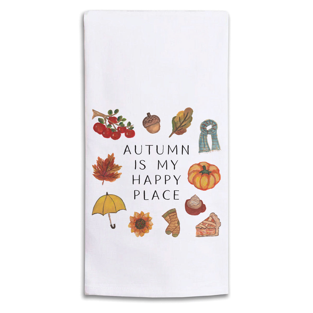 Autumn Is My Happy Place Tea Towel