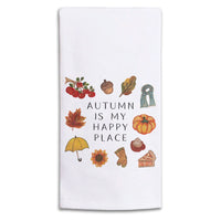 Autumn Is My Happy Place Tea Towel