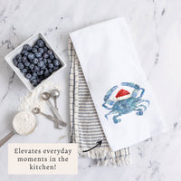 Santa Crab Tea Towel