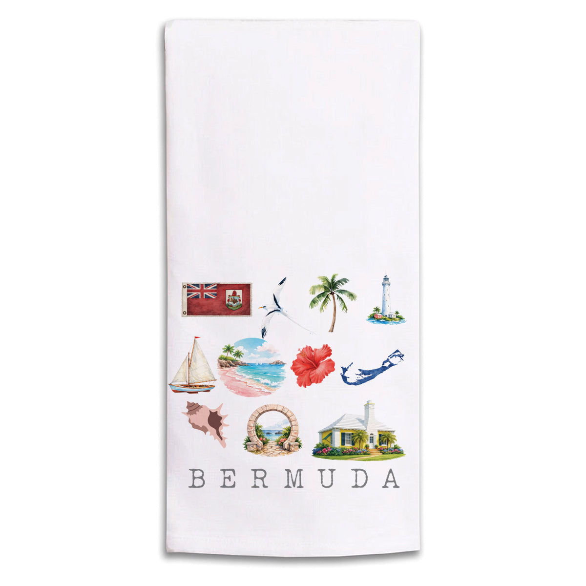 Bermuda Icons Tea Towel