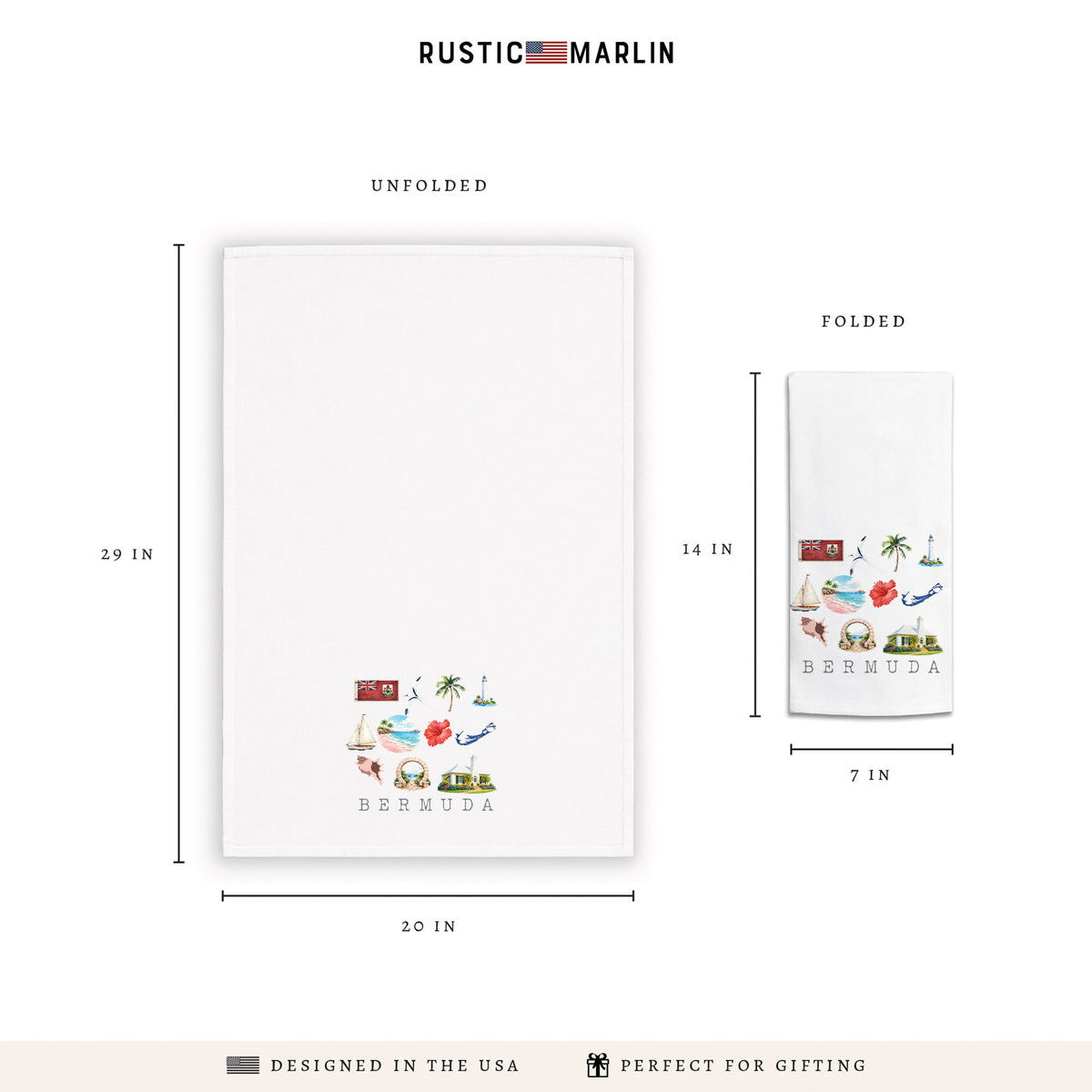 Bermuda Icons Tea Towel