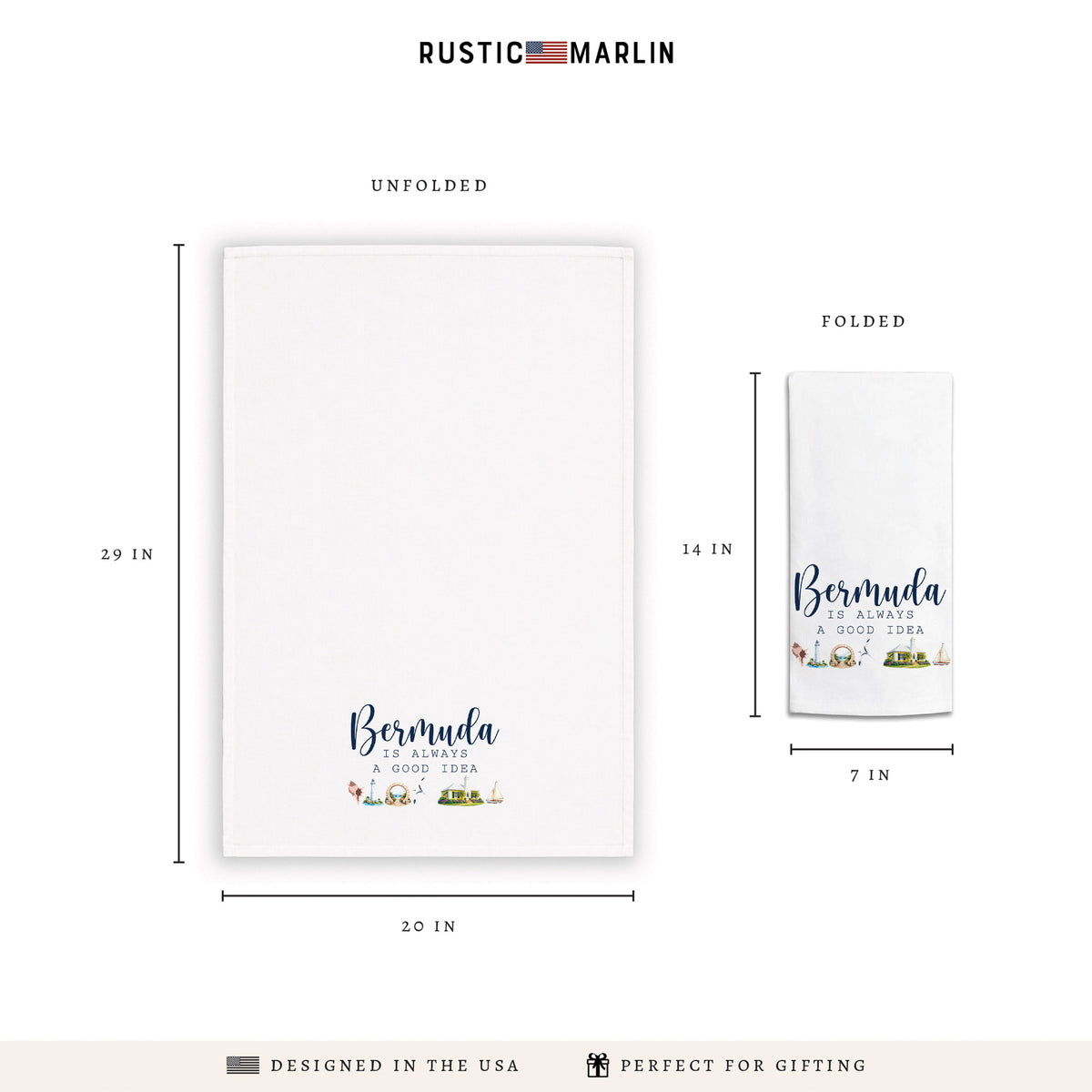 Bermuda Is Always A Good Idea Tea Towel
