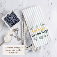 Let’s Go Green Bay Icons Tea Towel