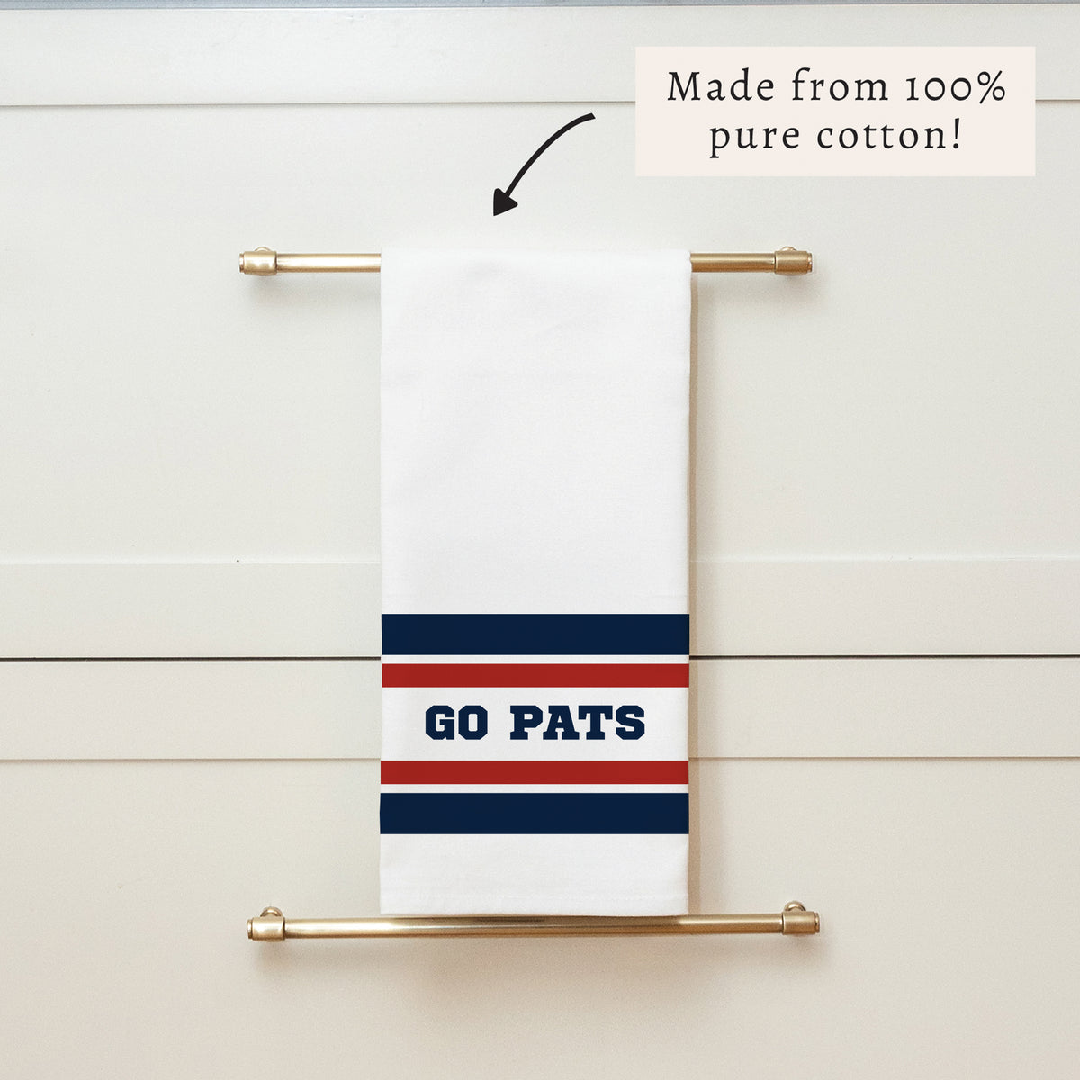 Go Pats Stripes Tea Towel