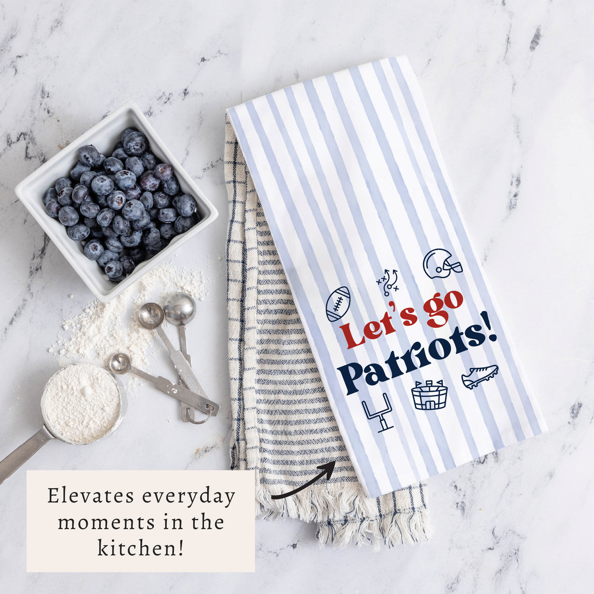 Let’S Go Patriots Icons Tea Towel