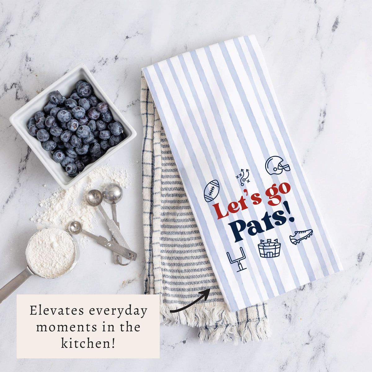Let’s Go Pats Icons Tea Towel