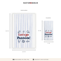 Let’S Go Patriots Icons Tea Towel
