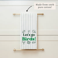 Let’s Go Birds Icons Tea Towel