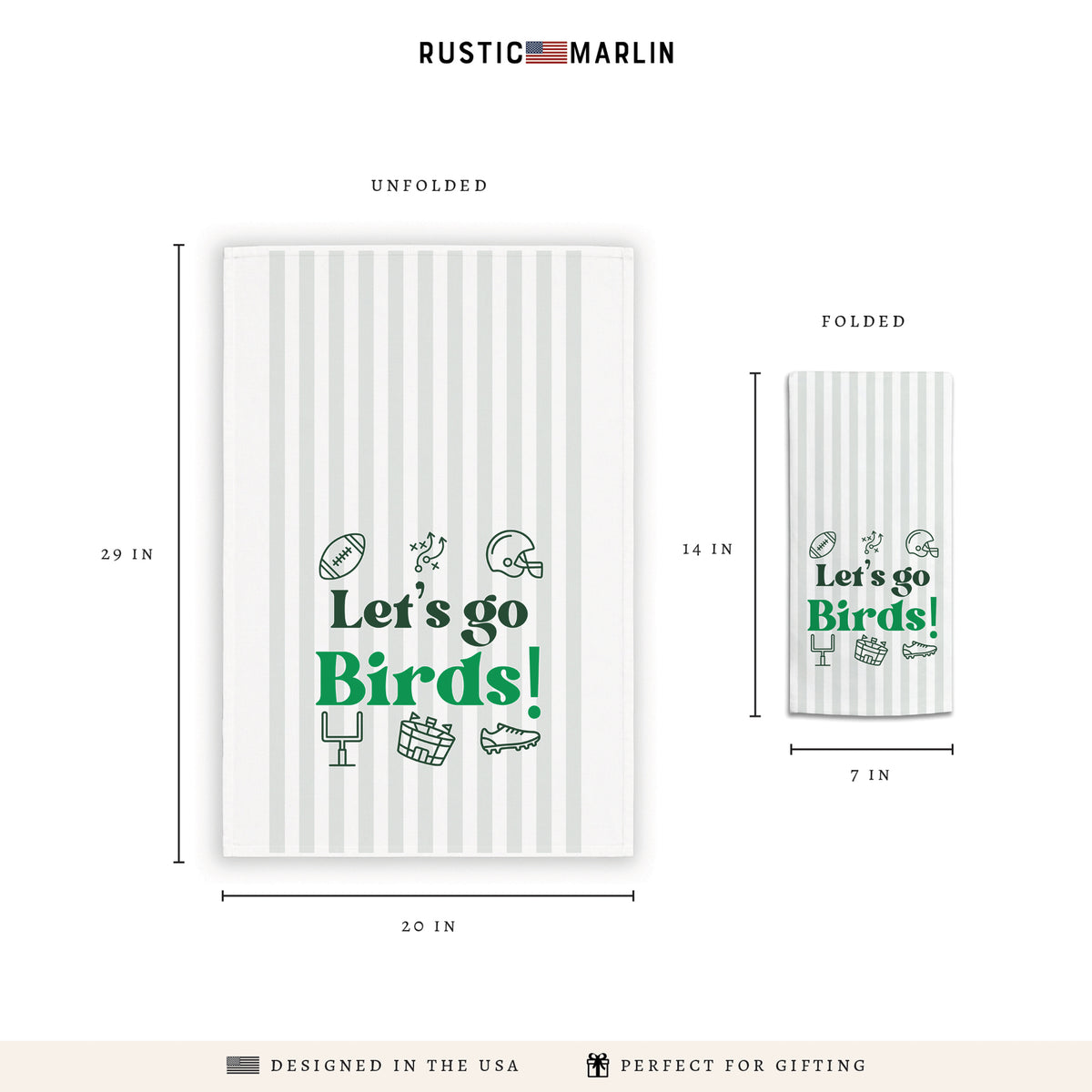 Let’s Go Birds Icons Tea Towel