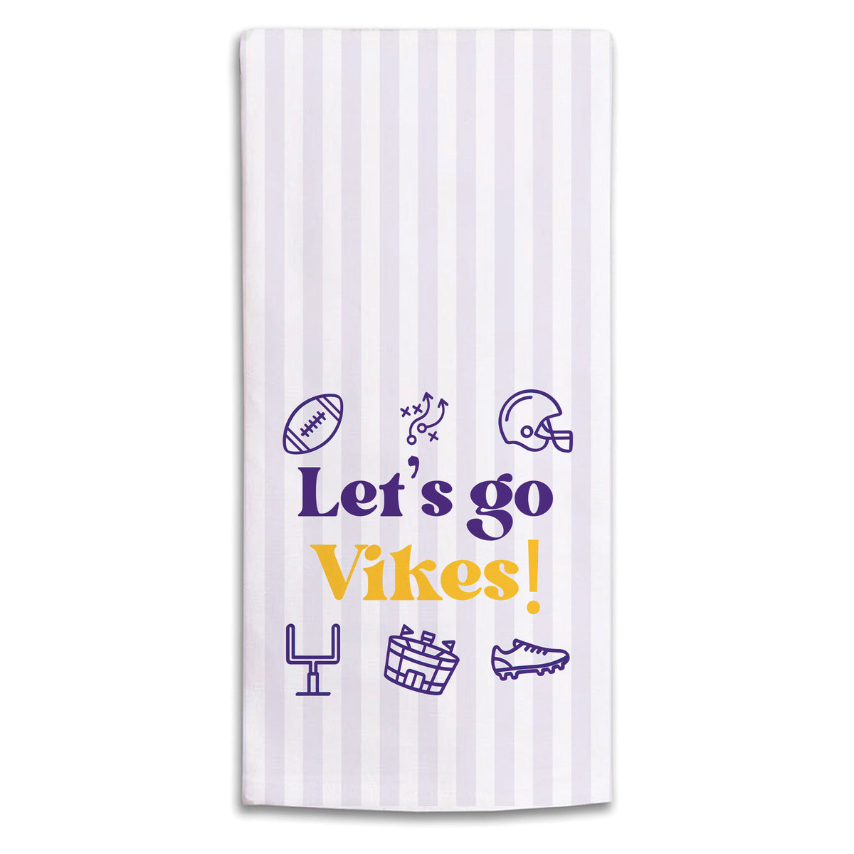 Let’s Go Vikes Icons Tea Towel