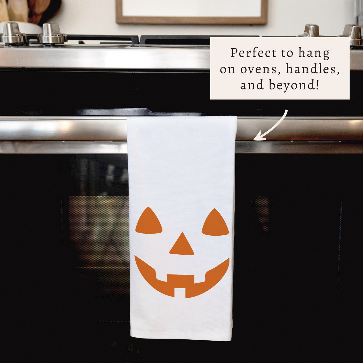 Jack-O-Lantern Face Tea Towel