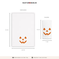 Jack-O-Lantern Face Tea Towel
