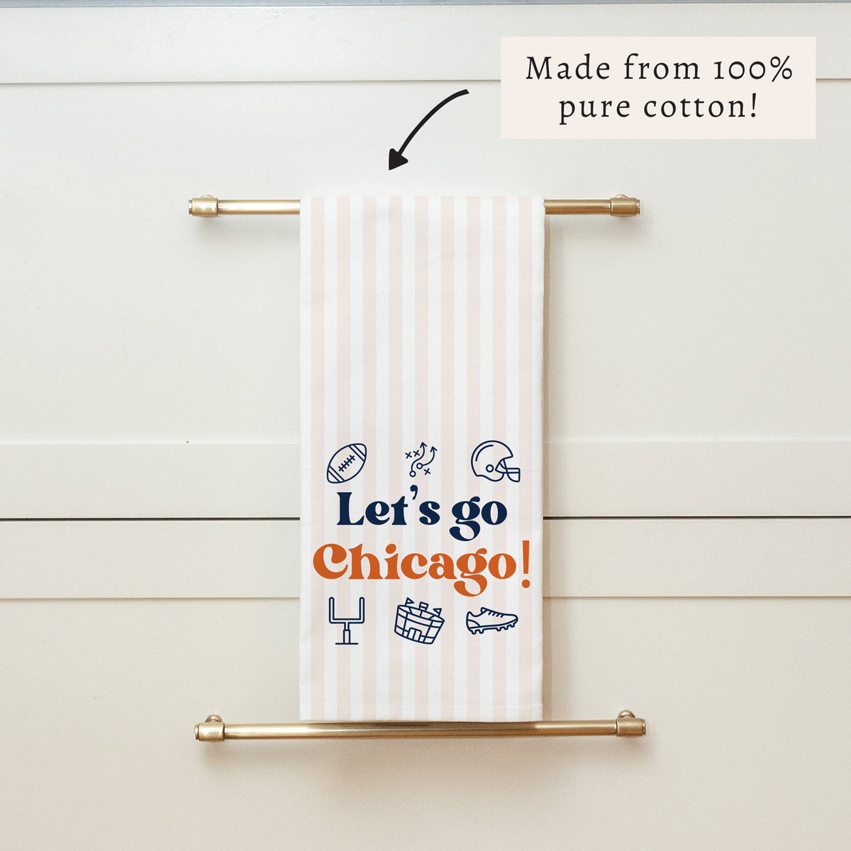 Let’s Go Chicago Icons Tea Towel